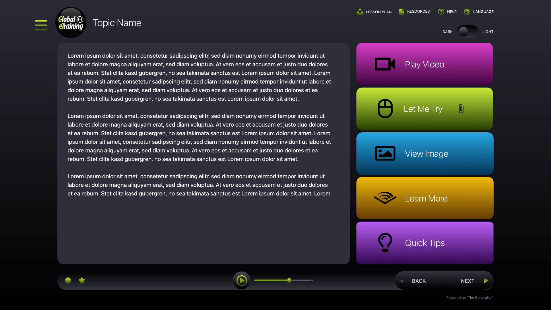 Course Interface