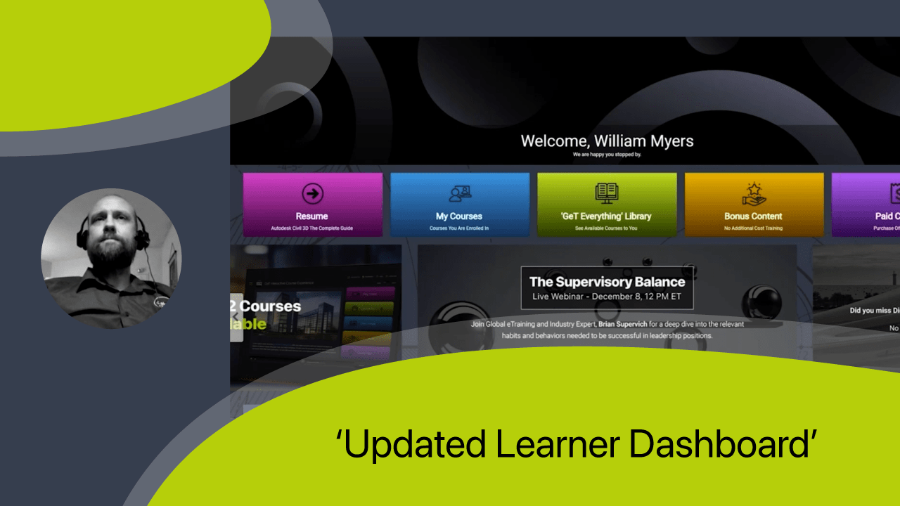 William Myers - Updated Learner Dashboard
