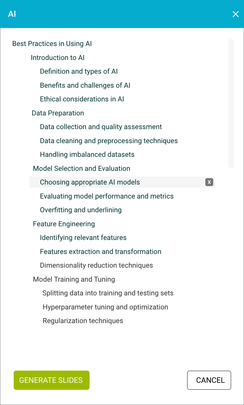 Step 2: Edit your table of contents